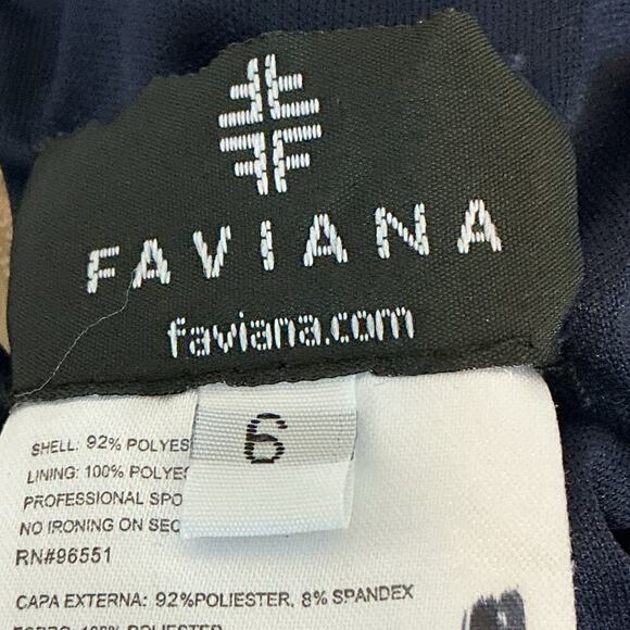 Faviana 8000 Rhinestones Lace Appliqued Long Mesh Deep V-Neck Dress Women 6 NWT - Picture 5 of 14